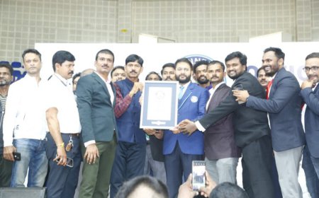 JR International Taekwondo Academy and Vision Martial Arts Academy, with 1,212 Athletes Set Guinness World Record at Gachibowli Stadium