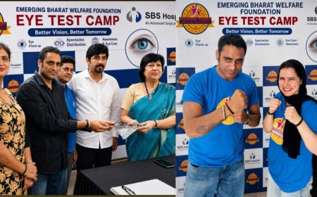 Emerging Bharat Welfare Foundation Eye Camp and Free Food Initiative