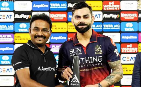 Amravati’s Pride Shines on the IPL Stage as Piyush Nandurkar Presents Angel One Super Six Award to Virat Kohli
