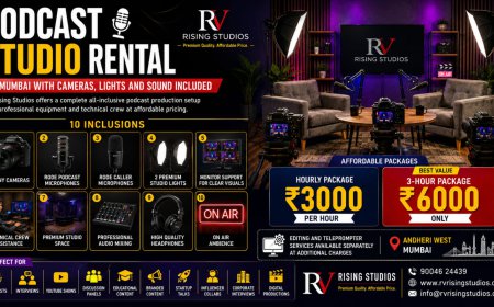 Mumbai Podcast Recording Studio with Affordable 3 Sony Camera Setup
