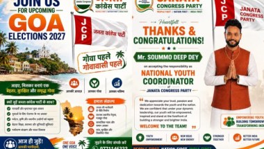 Soummodeep Dey Appointed National Coordinator of Janata Congress Party, Set to Lead Youth Mobilisation Drive